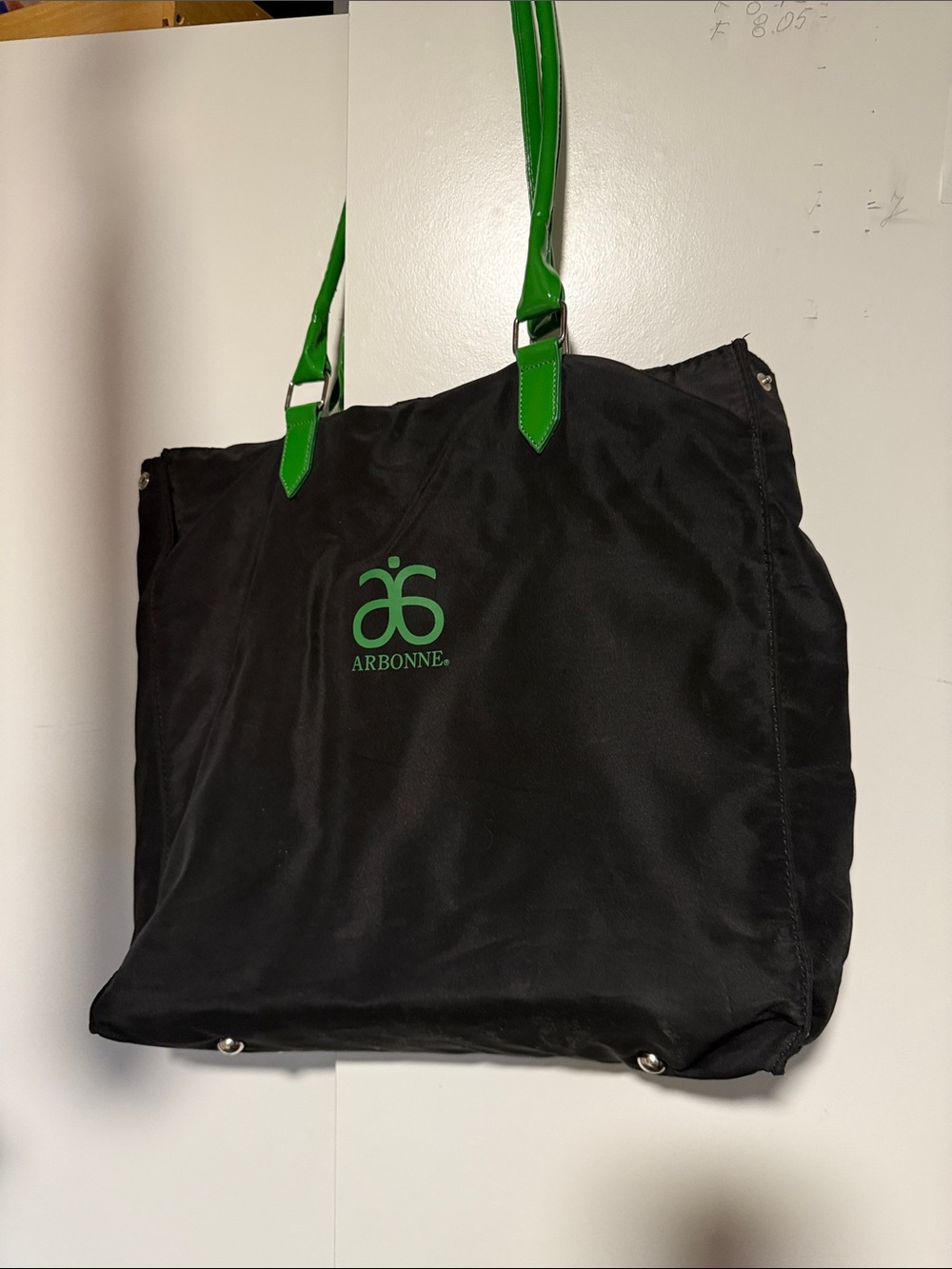 Arbonne Black Tote with Green Logo and Straps
